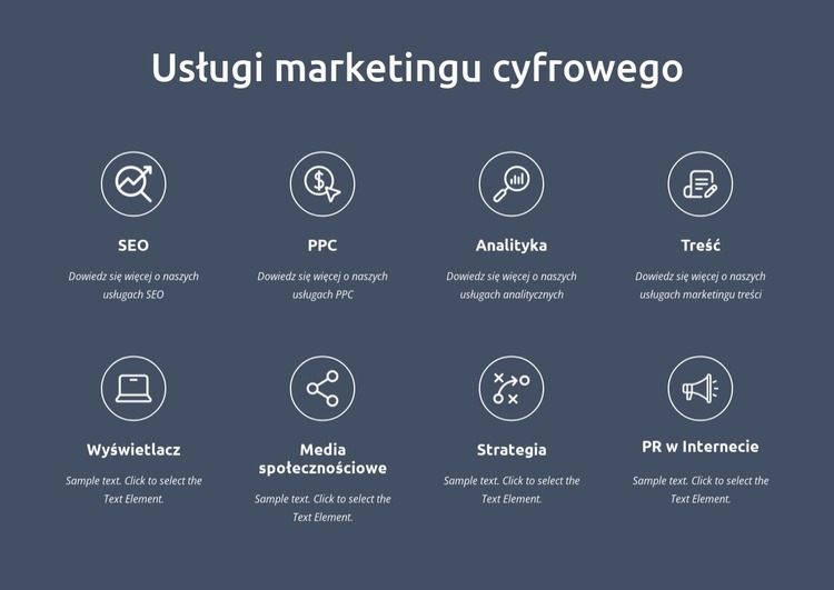 Jesteśmy usługami marketingu cyfrowego Szablon Joomla