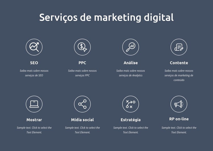 Somos serviços de marketing digital Construtor de sites HTML