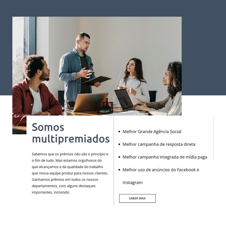 Entregamos sites focados no usuário Construtor de sites HTML