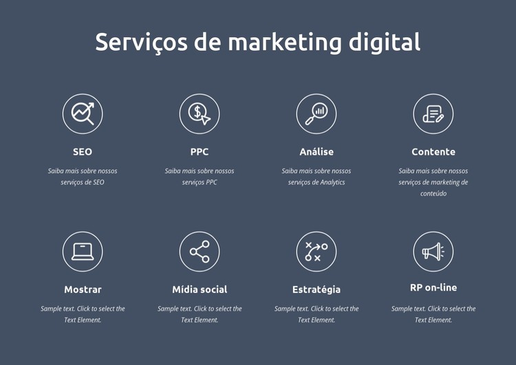 Somos serviços de marketing digital Modelo HTML