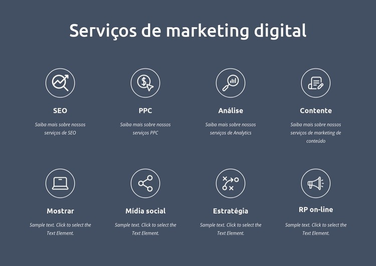 Somos serviços de marketing digital Modelo HTML5