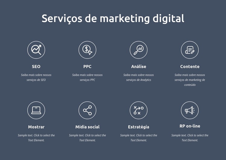 Somos serviços de marketing digital Modelo de site