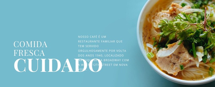 Salada fresca Landing Page