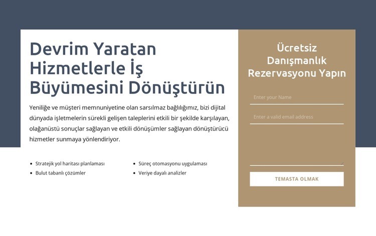 İş büyümesini dönüştürün Web Sitesi Oluşturucu Şablonları