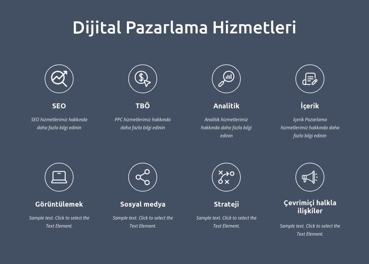 Biz dijital pazarlama hizmetleriyiz WordPress Teması