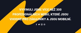 Nadpis A Sociální Ikony Šablona Mřížky CSS