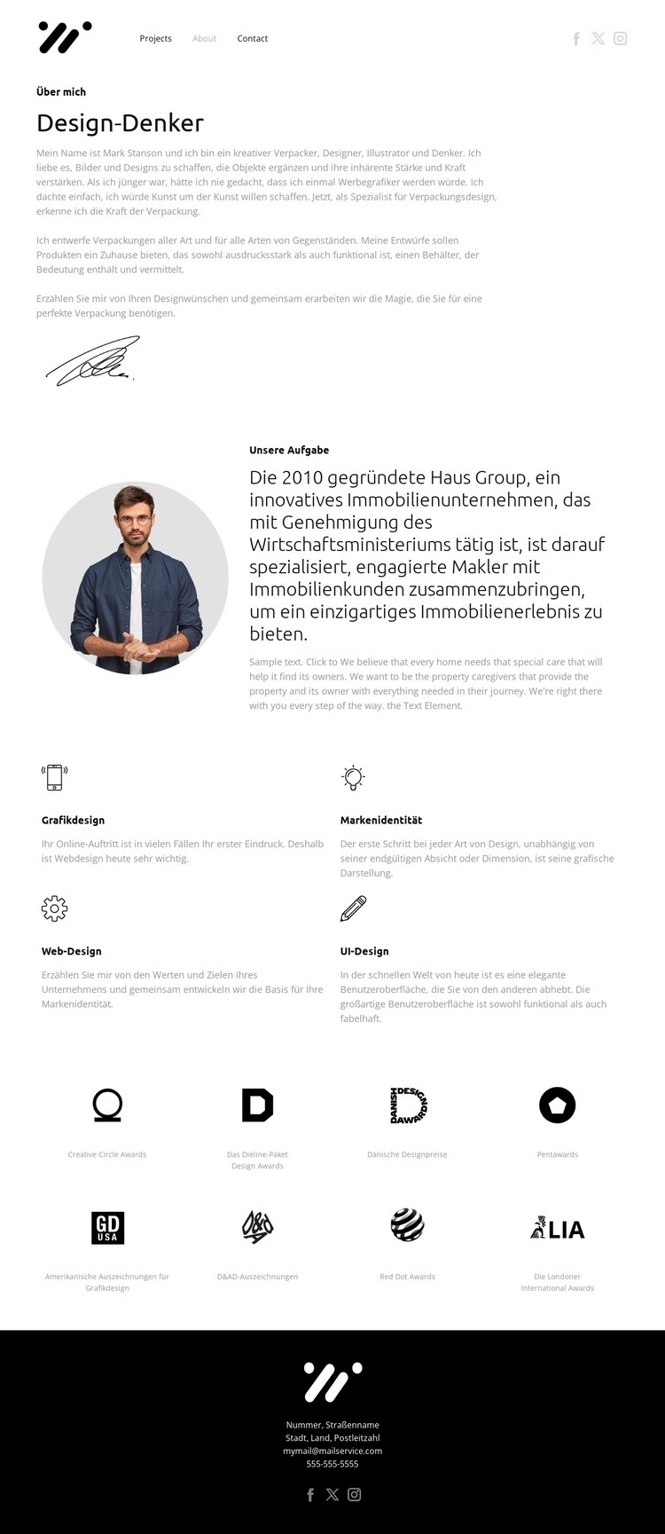 Ich liebe es, Design zu kreieren Website design