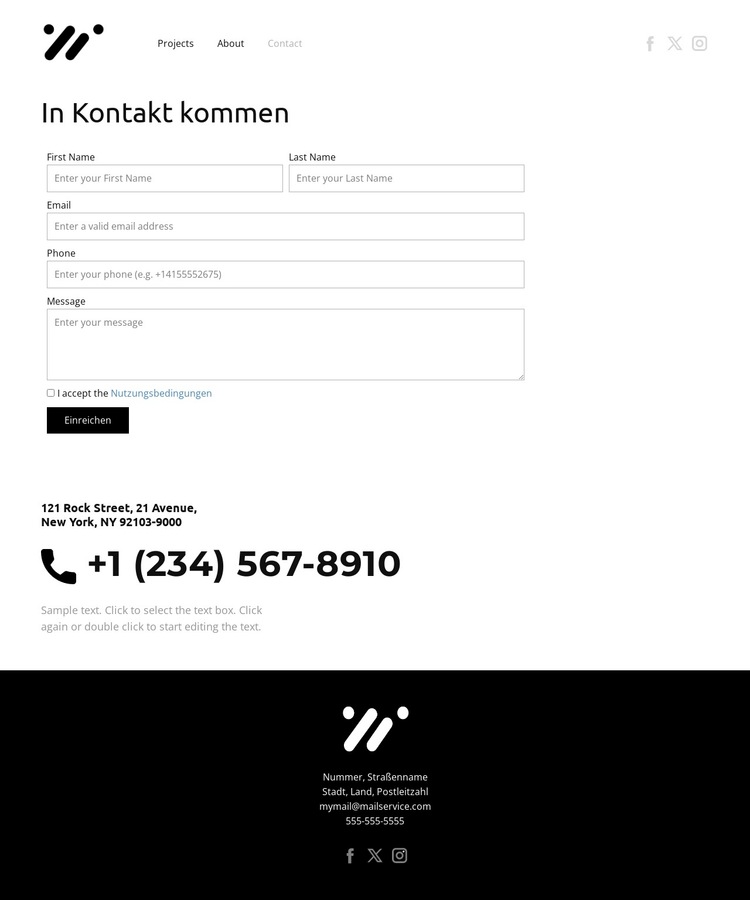 Ihr erster Eindruck Website-Vorlage