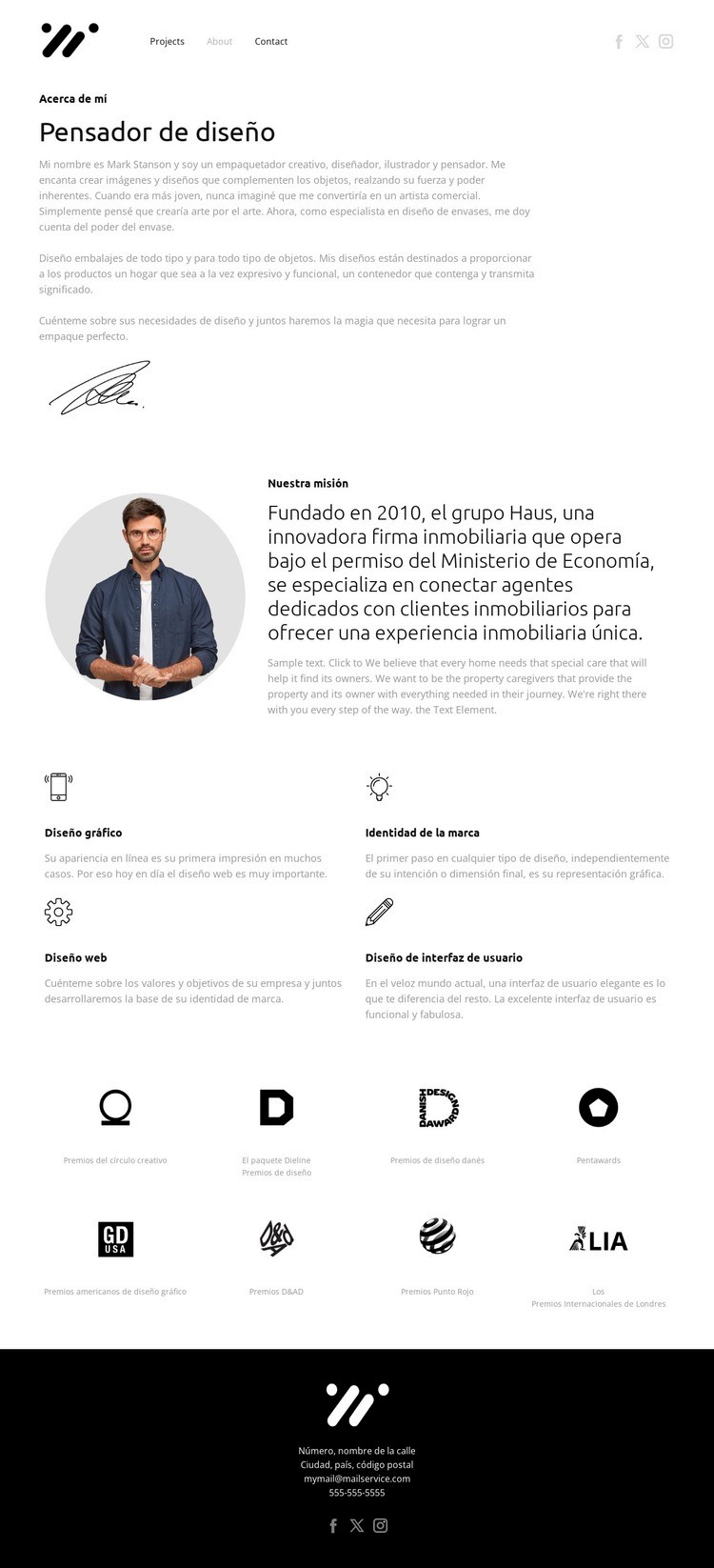 Me encanta crear diseño. Plantillas de creación de sitios web