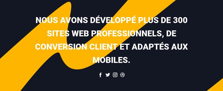 En-tête et icônes sociales Créateur de site Web HTML