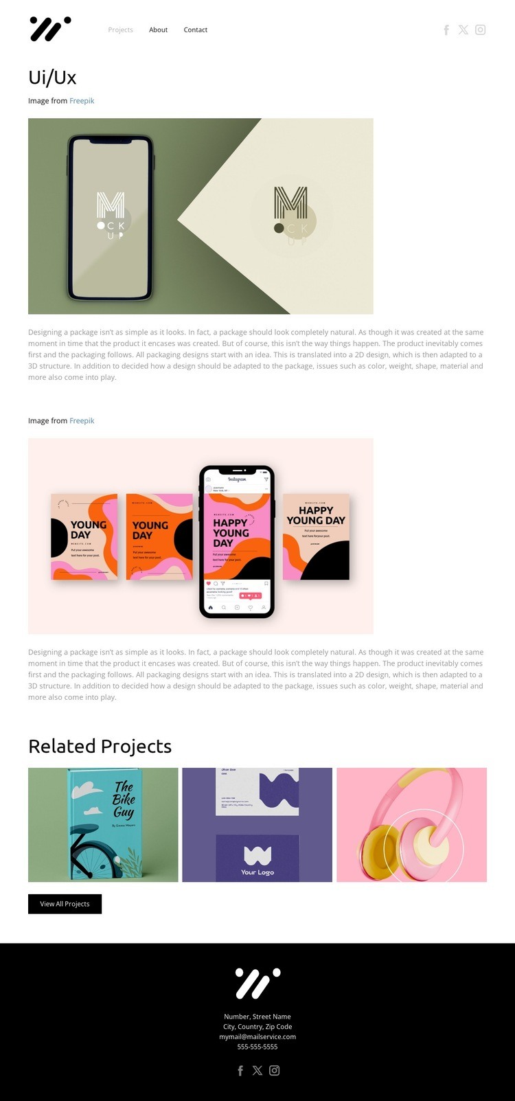 UI Design Homepage Design