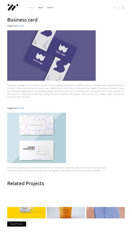 Responsive HTML For Business Cards