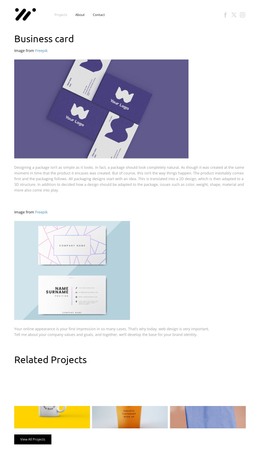 Business cards - Website Template by Nicepage
