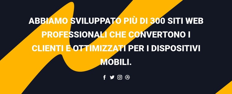 Intestazione e icone sociali Mockup del sito web