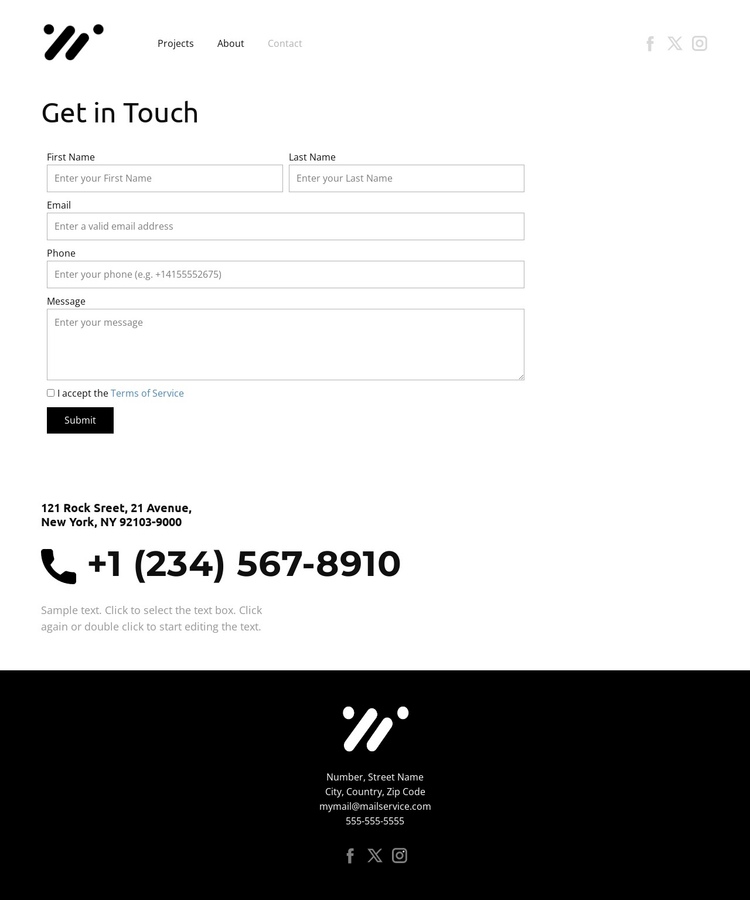 Your first impression One Page Template