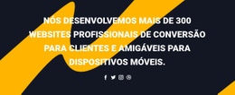 Design De Site Para Ícones Sociais E De Título