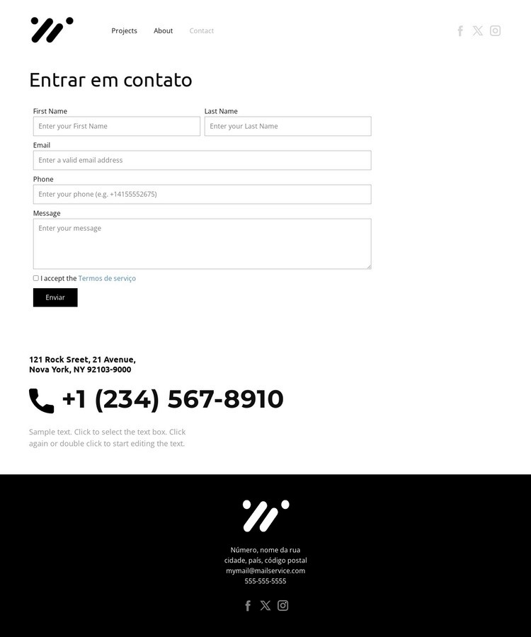 Sua primeira impressão Design do site