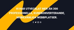 HTML-Sida För Rubrik Och Sociala Ikoner