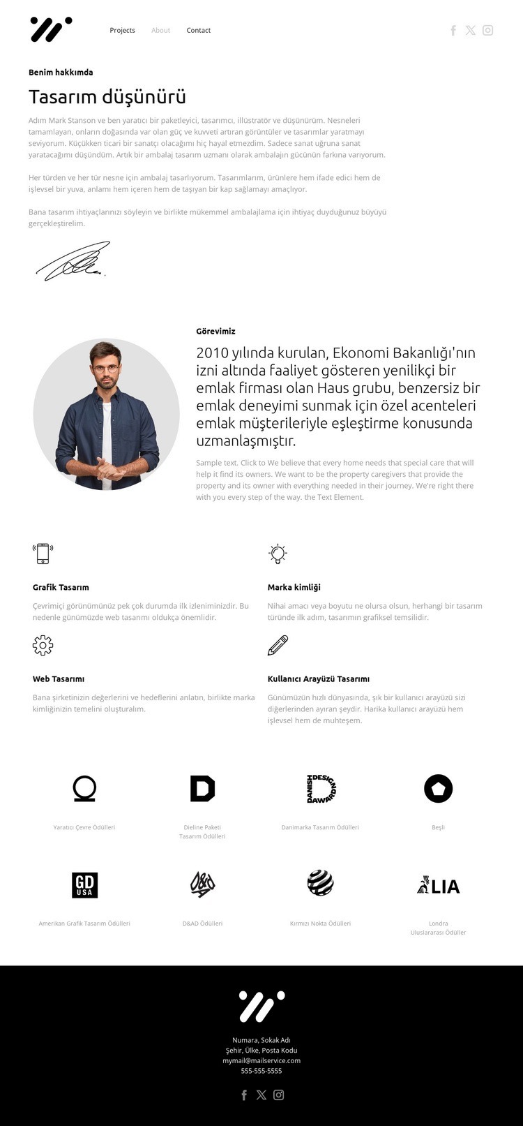 Tasarım yaratmayı seviyorum Web Sitesi Mockup'ı