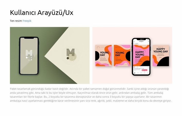 Kullanıcı arayüzünün gücünün farkına varıyorum Web Sitesi Mockup'ı