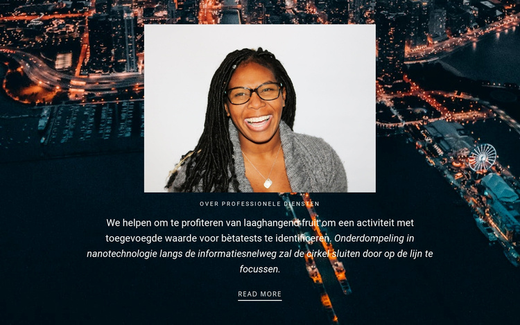 Het leven in de grote stad Website mockup