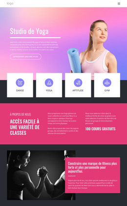 Studio De Yoga Et Autres Sports - Modèle De Page HTML