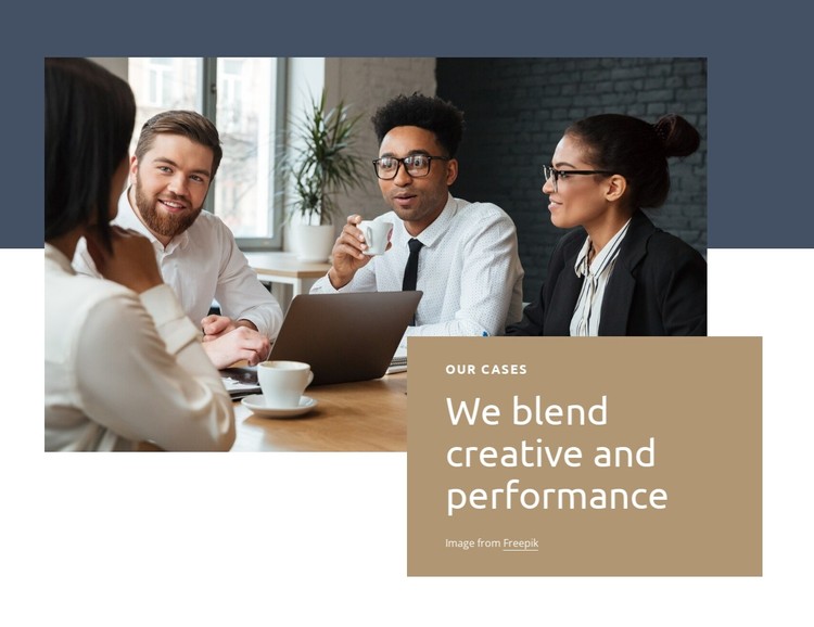 We blend creative performance CSS Template