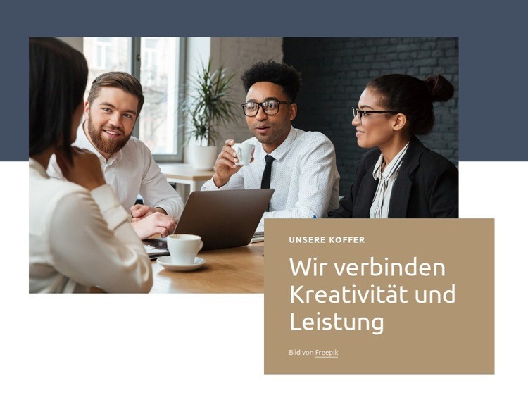 Wir verbinden kreative Leistung HTML Website Builder