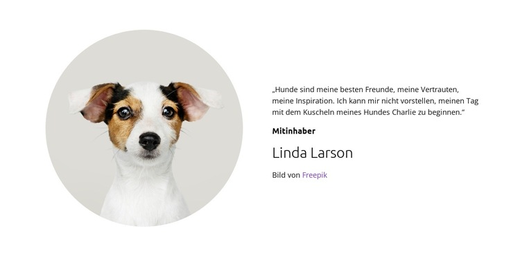 Hundebesitzer Website-Vorlage