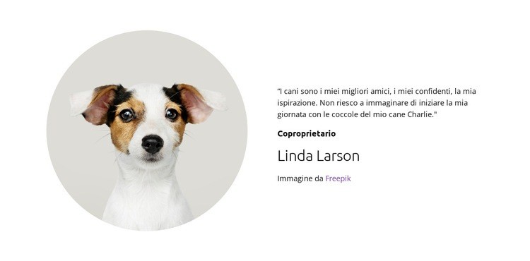 Proprietari di cani Costruttore di siti web HTML