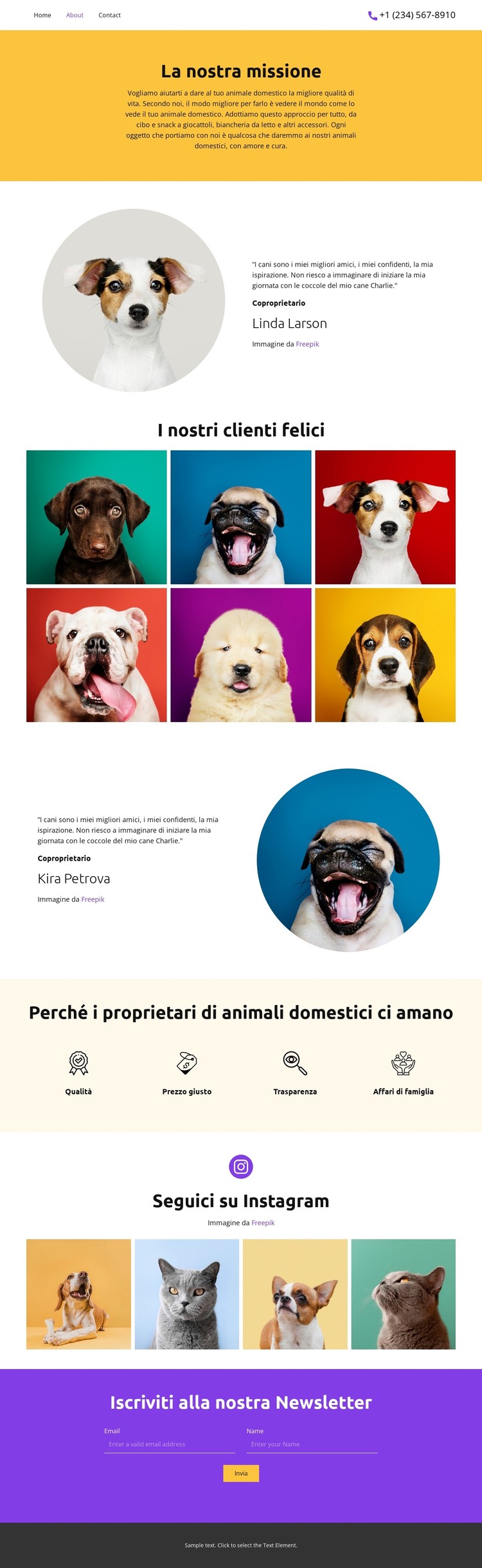 Per tutti i tuoi animali domestici Modello CSS