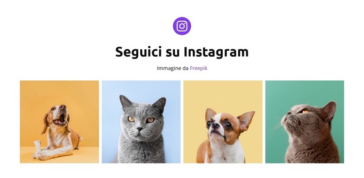 I nostri animali domestici felici Modello HTML