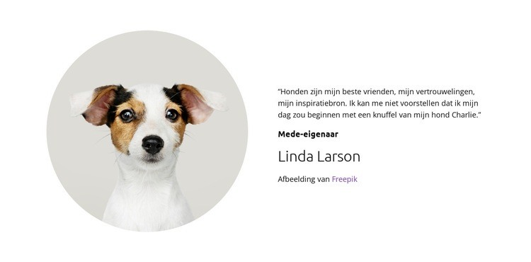 Honden eigenaren Sjabloon voor één pagina