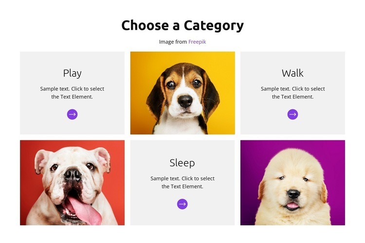 From play to sleep Web Page Design