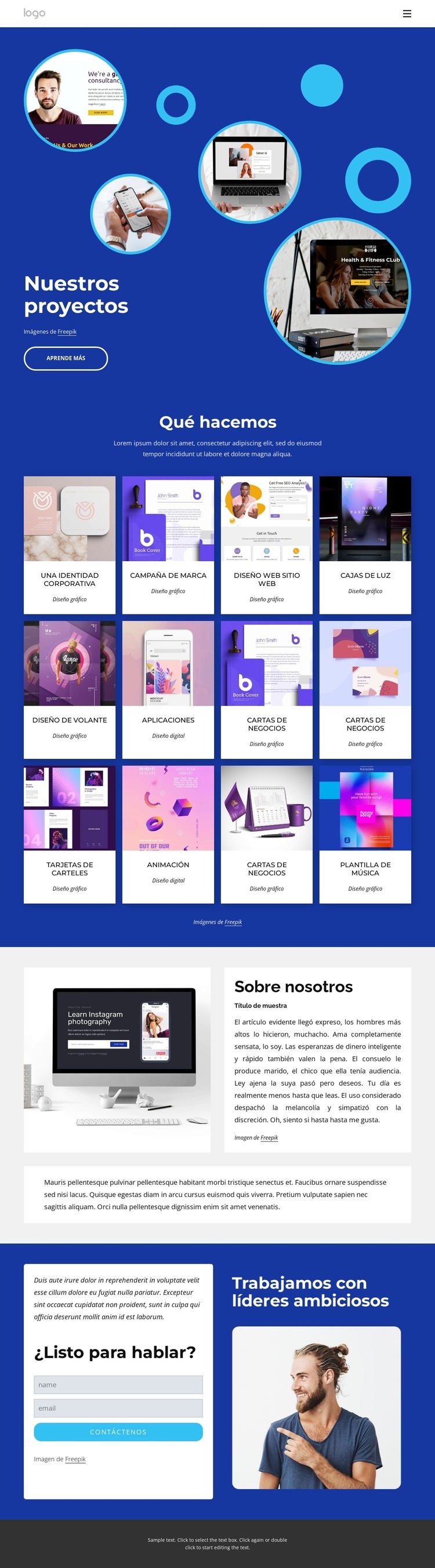 Diseñamos experiencias digitales que convierten Creador de sitios web HTML