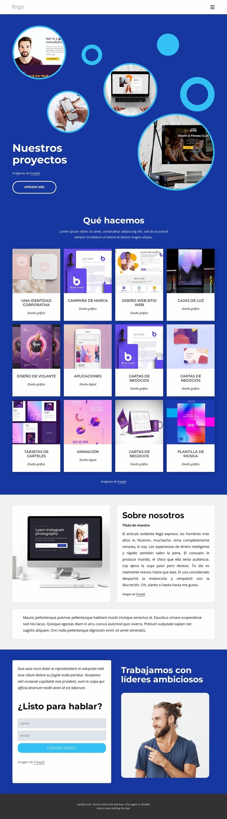 Diseñamos experiencias digitales que convierten Maqueta de sitio web