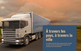 Page De Destination Exclusive Pour Transport De Marchandises À Travers Les Pays