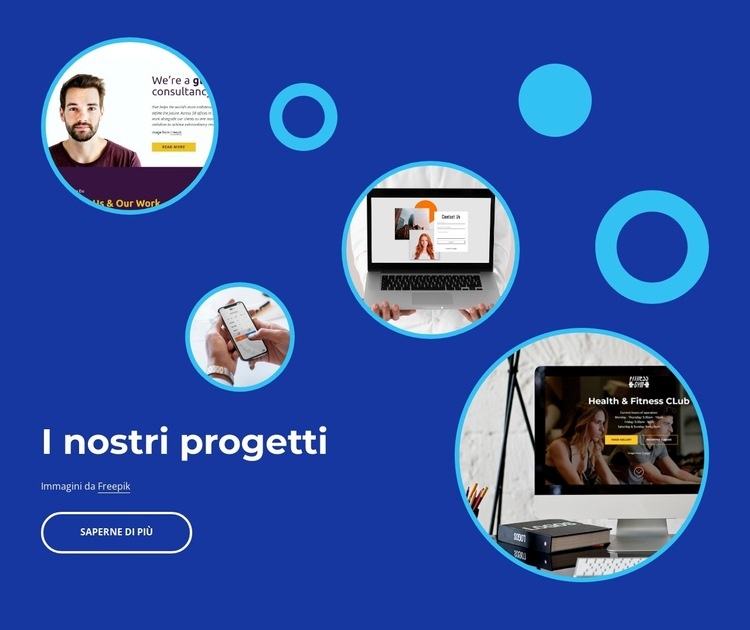 Produciamo prodotti digitali che stupiscono Modelli di Website Builder