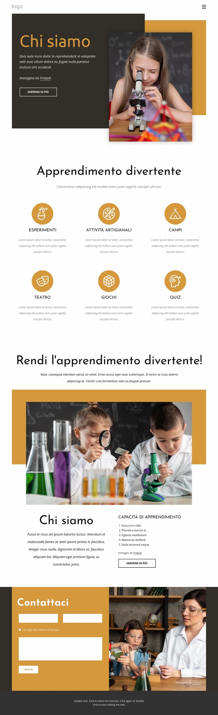 Apprendimento divertente Modello Joomla