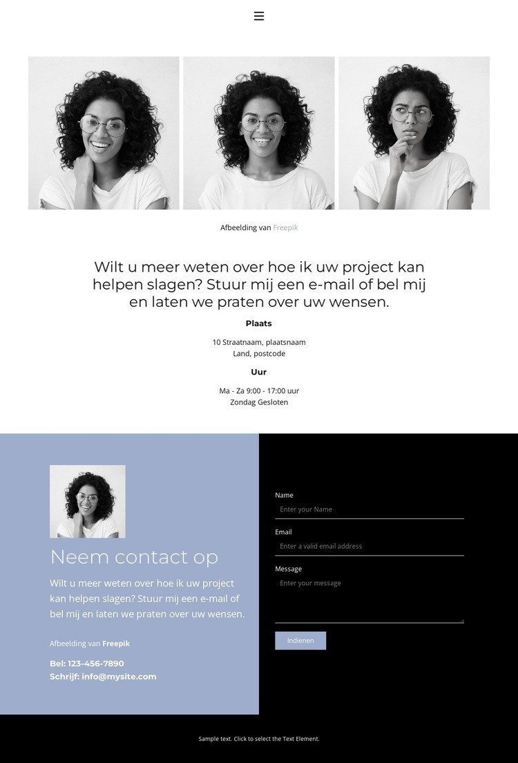 Ik adviseer bedrijven Website mockup