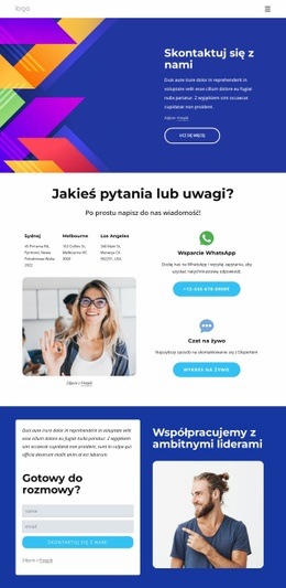 Skontaktuj Się Poniżej - Free HTML Website Builder