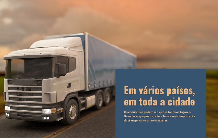 Transporte de carga entre países Modelos de construtor de sites