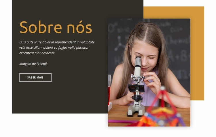 Desenvolvimento científico para crianças Modelo HTML5
