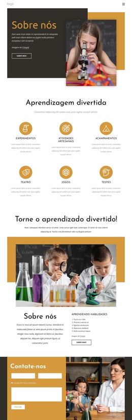 Aprendizagem Divertida - Modelo De Site Simples