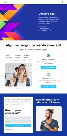 SEO Da Página De Destino Para Entre Em Contato Abaixo