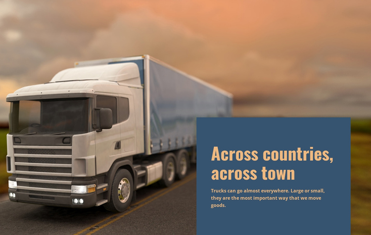 Freight Transportation Across Countries Website Builder Software