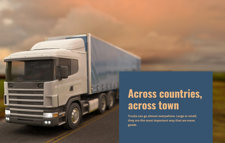 Freight Transportation Across Countries WordPress Website Builder