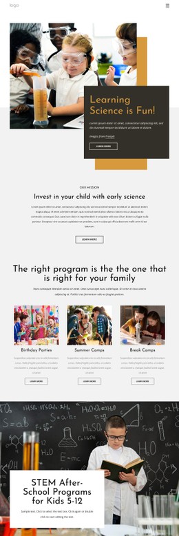 Learning Science Is Fun CSS Template