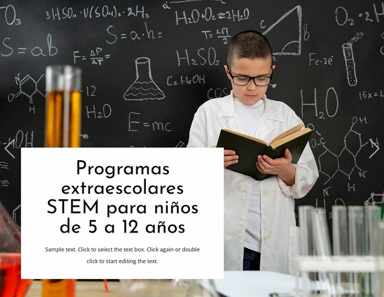 Programas extraescolares Maqueta de sitio web