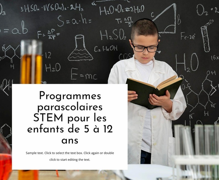 Programmes parascolaires Page de destination